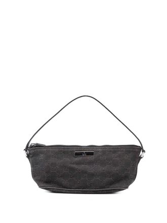 Gucci 2000-2015 GG Denim Boat shoulder bag - Marrone