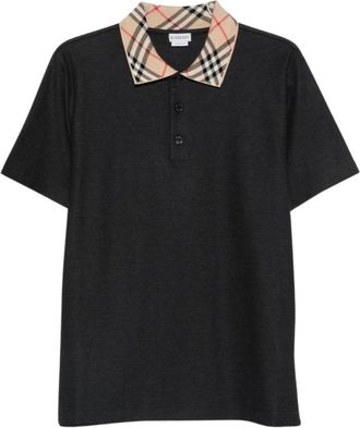 Burberry Tops, Heren, Blauw, XL, Nylon, Burberry T-shirts en Poloshirts