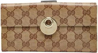 Gucci Pre-owned Wallets, female, Beige, Size: ONE SIZE Pre-owned Plastic Wallet