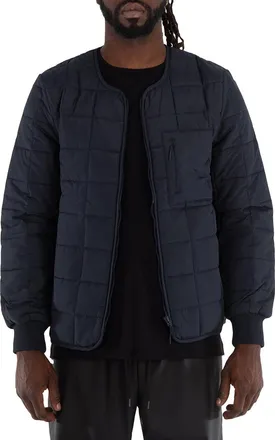Rains Navy Water-Repellent Quilted Liner Jacket
