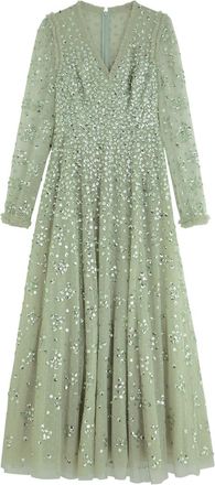 Needle & Thread Leila Dot Sequin-embellished Tulle Gown - Green - 14 (UK14 / L)