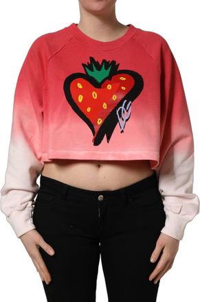 Dolce & Gabbana Womens Multicolor Strawberryprint Sweatshirt Sweater Cotton Accessory
