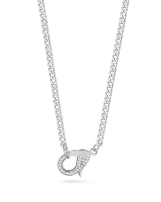 Chloe and Madison Chloe And Madison Silver Cz Choker Necklace