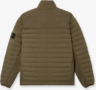 Stone Island Mens Down Jacket Seamless Tunnel Nylon Down-Tc Green Polyamide Elastane