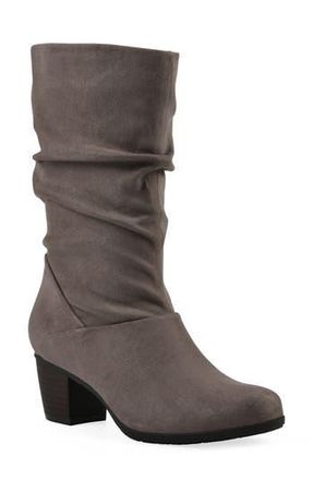 White Mountain Angelie Slouch Boot in Stone Fabric at Nordstrom Rack, Size 9.5