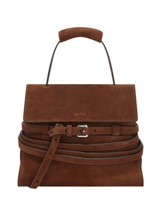 Moschino Borsa Crosta Suede Shoulder Bag