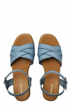 Lands End Espadrille Wedge Sandals in Pale Blue Slate at Nordstrom, Size 6.5