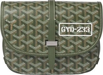 Goyard Khaki Printed Belvedere Messenger Bag