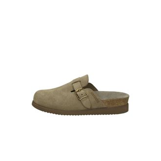 Mephisto Su&egrave;de Platte Sandalen met Gespsluiting - Dames - Slip ons - Grijs - 38 EU - Su&egrave;de - Schoenen
