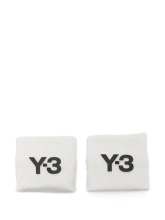 Yohji Yamamoto logo-detail wristbands (pair of two) - White