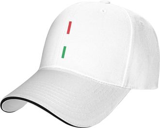 Generic Peak Cap Italian Italy Italia Flag Baseball Cap Casual Trucker Hat Sun Protection Dad Hat for Outdoor Walking Sport