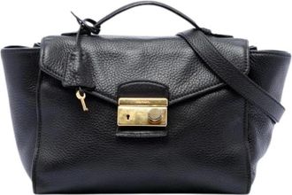 Prada Pre-owned Leren Schoudertas - Dames - Vintage Handtas - Zwart - ONE Size - Leer - Vintage