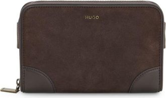 HUGO BOSS Faux-leather crossbody bag with adjustable strap