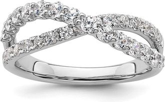 Diamond2Deal 14k Gold Lab Grown Diamond Wedding Band Ring 1Ct Clarity- VS Color- D-E