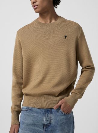 Ami Mens Ami de Coeur merino wool sweater