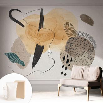 Tulup Carta Da Parati - Mural - Con Sala Da Pranzo - Camera Da Letto - Cameretta - Con Colla Gratuita Composizione Astratta 312x219 Cm