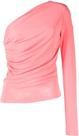 Dsquared2 ruched one-sleeve T-shirt - women - Viscose - S - Pink