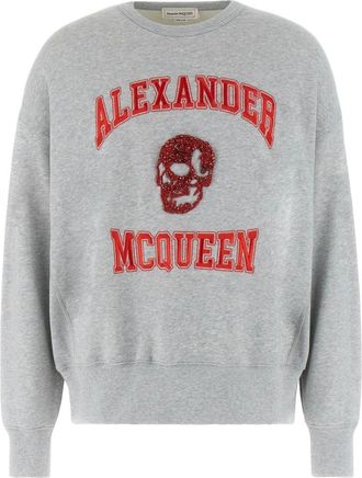 Alexander McQueen Alexander McQueen, Sweatshirts, male, Gray, Size: XS Skull Sweatshirt