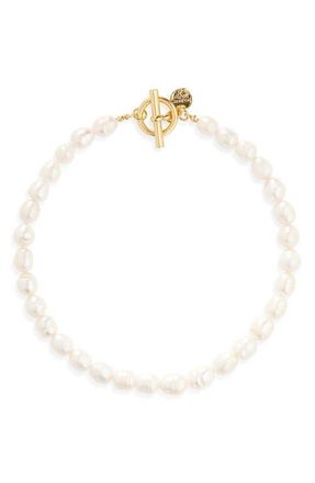 Karine Sultan Freshwater Pearl Necklace in Gold at Nordstrom