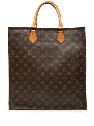 Louis Vuitton 2003 Monogram Sac Plat tote bag - unisex - Fabric/Leather - One Size - Brown