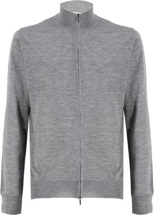 Mauro Ottaviani Rits Sweater voor Dynamische Mannen - Heren - Cashmere truien - Grijs - 2XL - Wol - Truien & Vesten