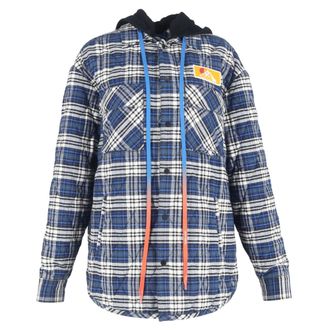 Off-white Overshirt Flannel Jacket in Blue Cotton