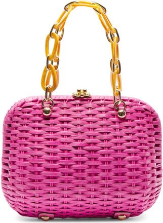 Frances Valentine Hen Wicker Basket Bag in Pink at Nordstrom