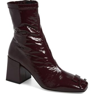 Courr&egrave;ges Re-edition Vinyl Ankle Boot in Burgundy at Nordstrom, Size 10Us