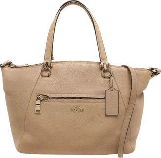 Coach Pre-owned Prairie Satchel - Dames - Vintage Handtas - Beige - ONE Size - Leer - Vintage