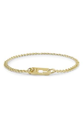 Miansai Mens Annex Vermeil Cuban Chain Bracelet in Gold Vermeil Polished at Nordstrom, Size Medium