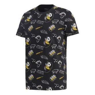 adidas neo Casual Sports Bear Short Sleeve Black GK1539