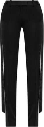 The Attico Wool Broeken - Dames - Straight fit broeken - Zwart - S - Wol - Broeken
