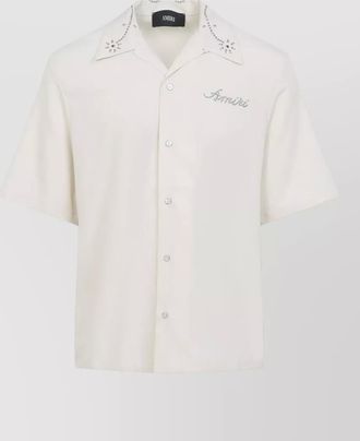 Amiri studded camp shirt embellished collar detail