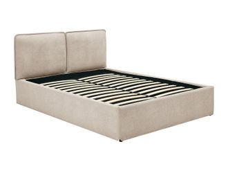 Vente-Unique Cama canap&eacute; con funda extra&iacute;ble 160 x 200 cm - Tela - Beige - TENESE