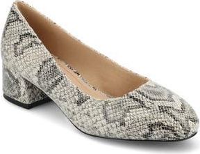 Journee Collection Saarii Block Heel Pump in Snake at Nordstrom Rack, Size 9.5