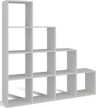Selsey Selsey - Stepi - Estanter&iacute;a Escalonada Con 10 Estantes - Blanco - 153 Cm