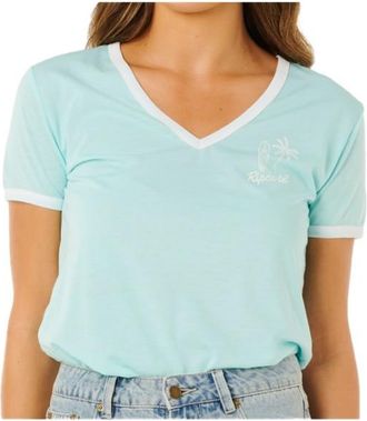 Rip Curl Hotel Malibu V-Neck T-Shirt f&uuml;r Damen | grau