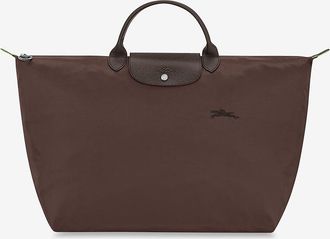 Longchamp Reisetasche aus Segeltuch und Leder Le Pliage Green S