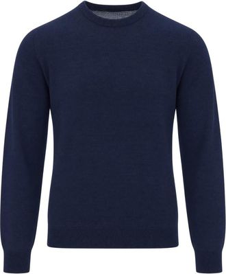 K-Way Round-neck Truien - Heren - Ronde hals truien - Blauw - M - Wol - Truien & Vesten