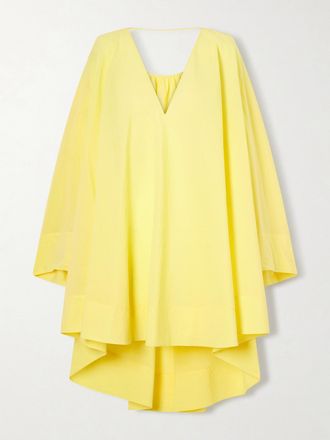 Jacquemus Abito Mini Oversize In Misto Cotone Paysan - Giallo