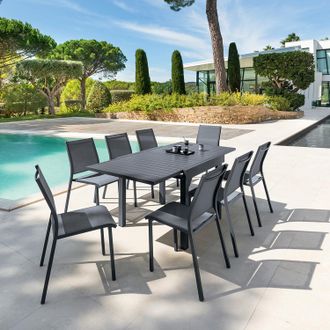 Hesperide Tavolo estensibile in alluminio, da 90/180X90X75 cm