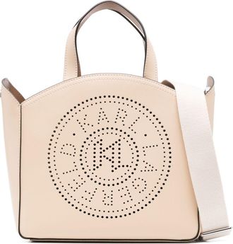 Karl Lagerfeld small K/Circle tote bag - Neutrals