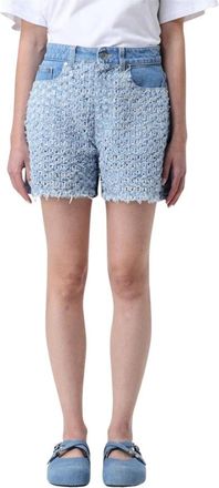 Stella McCartney Crochet Denim Shorts