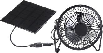 OEM Ventilador De Escritorio Usb De 5 W Con Panel Solar, Peque&ntilde;o Ventilador Para Exteriores Para El Hogar, La Oficina, Port&aacute;tiles, Ordenadores Y Mesas