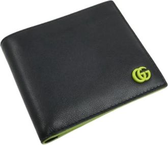 Gucci Pre-owned Vintage Bi-fold Wallet - Heren - Vintage Accessoires - Zwart - ONE Size - Leer - Vintage