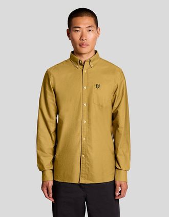 Lyle & Scott Lyle And Scott Mens Cotton Button Down Oxford Shirt - Yellow - Size: Regular/36