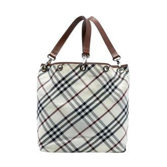 Burberry Pre-owned Tote Bags, female, Multicolor, Size: ONE SIZE Pre-owned Plaid Print Tote Bag