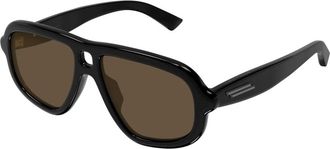 Bottega Veneta Aviator Zonnebril - unisex - Zonnebrillen - Zwart - 53 MM - Accessoires