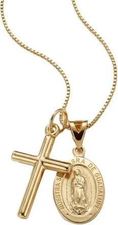 The M Jewelers NY The Guadalupe Cross Pendant Necklace in Gold at Nordstrom