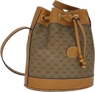 Gucci Pre-owned Bucket Bags, female, Brown, Size: ONE SIZE Pre-owned Vintage Bucket Bag